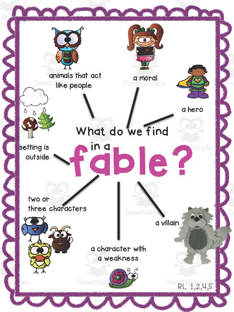 Recounting Fables Freebie Fables Anchor Chart Reading - vrogue.co