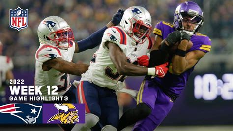 New England Patriots vs. Minnesota Vikings | 2022 Week 12 Game Highlights - YouTube