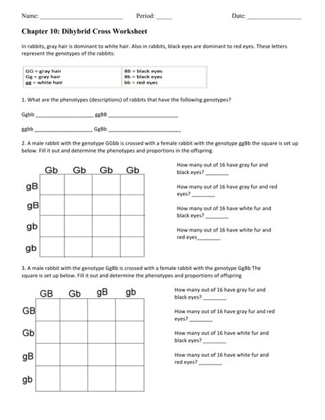 Chapter 10: Dihybrid Cross Worksheet / Pdf Practical 2 Solution Of ...