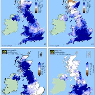 UK rainfall anomaly maps illustrating months that experienced two to... | Download Scientific ...