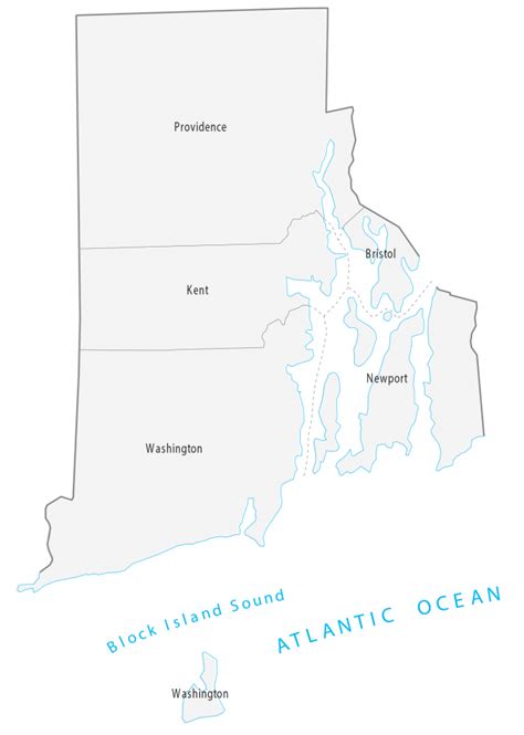 Map of Rhode Island - Cities and Roads - GIS Geography