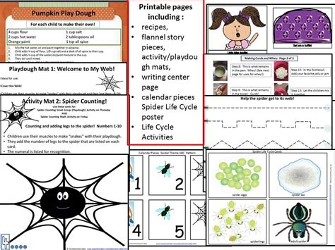 Preschool Spider Theme Resource