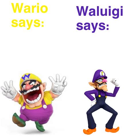 Views on Wario and Waluigi Blank Template - Imgflip