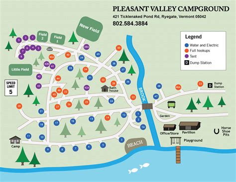 Campground Map - Pleasant Valley Campground