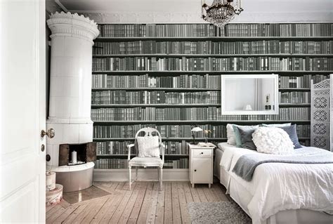 Buy Books black and white wallpaper - Happywall