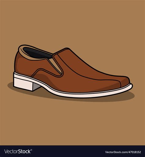 Dress shoes brown Royalty Free Vector Image - VectorStock