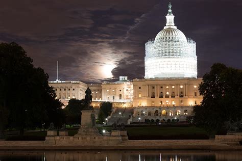 United States Capitol Building At Night Photograph by Kevin Grant