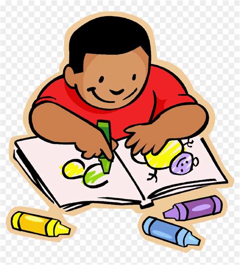 Kid Coloring Clipart - Free Transparent PNG Clipart Images Download