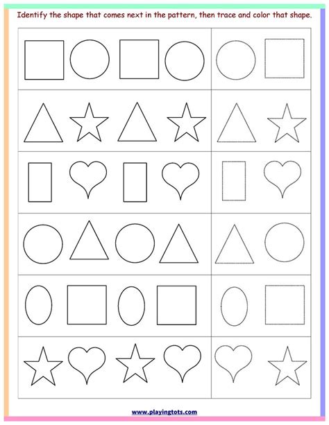 Pin by SUNITHA on Screenshots | Shape tracing worksheets, Pattern worksheet, Shapes preschool