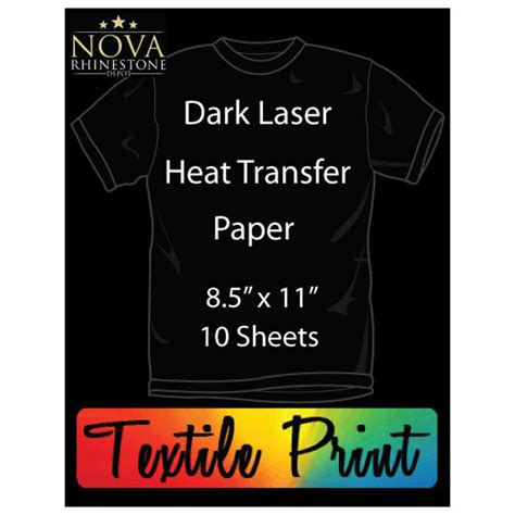 Laser Iron-On Heat Transfer Paper For Dark fabric 8.5 | Etsy