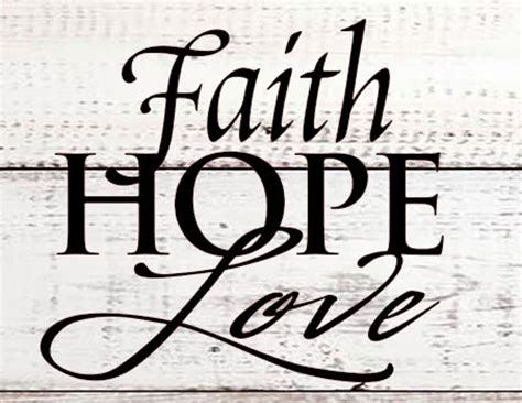 Faith Hope Love Stencil Wall Decal Vinyl Stencil Vinyl | Etsy