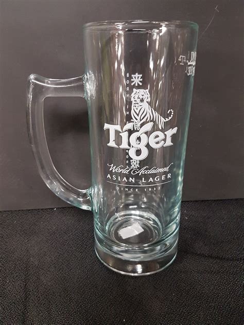 Glass White Tiger Beer Mug - Glassware - Amatos Liquor Mart | Shop