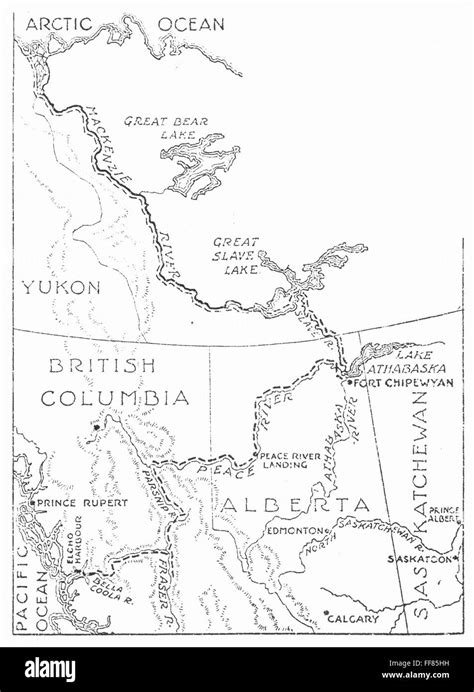 MacKENZIE: MAP. /nA map of the explorations of Sir Alexander MacKenzie (1764-1820), Scottish ...