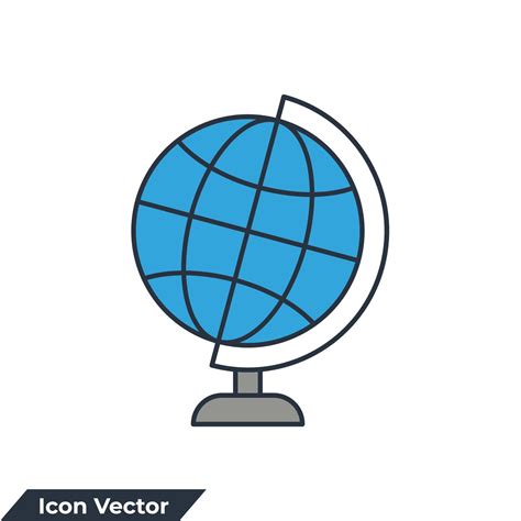 geography icon logo vector illustration. globe symbol template for graphic and web design ...