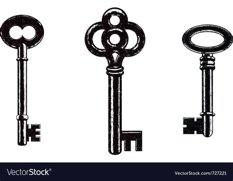 Skeleton keys Royalty Free Vector Image - VectorStock