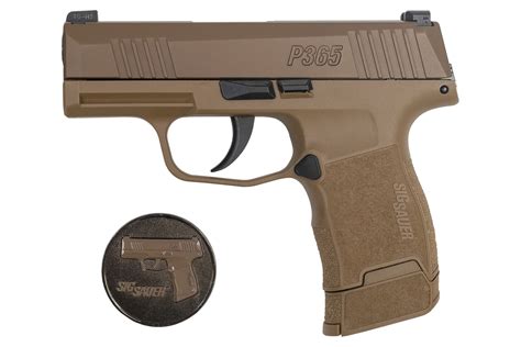 Sig Sauer P365 9mm Coyote Tan NRA Special Edition Pistol with Three Magazines | Sportsman's ...