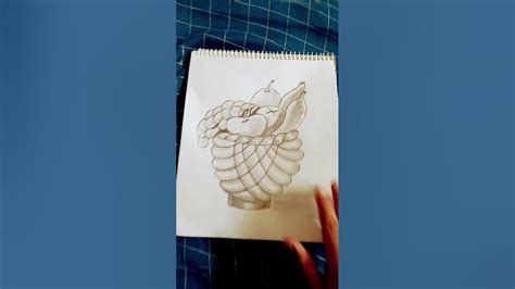 fruit basket shading drawing made by nav#youtubeshorts #youtube #fruits ...