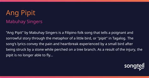 Meaning of Ang Pipit by Mabuhay Singers