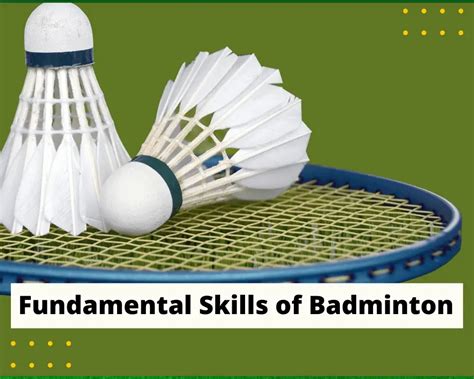 Fundamental skills of Badminton