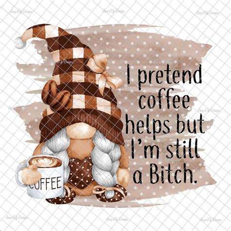 Coffee Gnome PNG Leopard Coffee Decal Sublimation Digital - Etsy ...