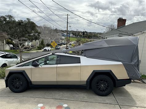 Tesla starts shipping $3,000 Cybertruck tent, looks nothing like what ...