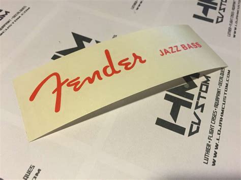 Fender Jazz Bass Logo Vinyl Sticker - HMCustom Online Shop