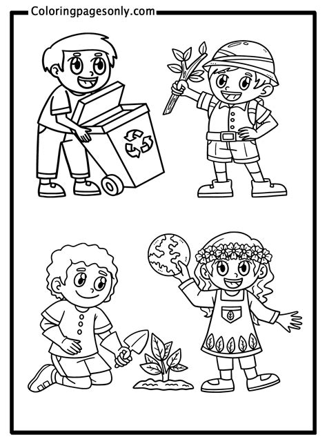 Nature Conservation Coloring Page - Free Printable Coloring Pages