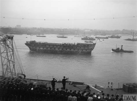 THE SINKING OF THE OLD IMPLACABLE. 1 DECEMBER 1949, PORTSMOUTH HARBOUR ...