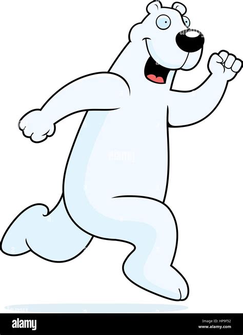 A happy cartoon polar bear running and smiling Stock Vector Image & Art - Alamy