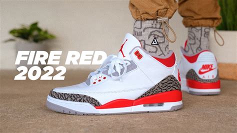 Air Jordan 3 FIRE RED 2022 REVIEW & On Feet - YouTube