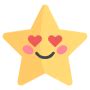 Free Cute Cartoon Star In Love Emoji SVG, PNG Icon, Symbol. Download Image.