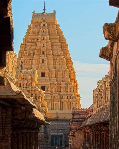 Virupaksha temple in Hampi, Karnataka, on the banks of the sacred ...