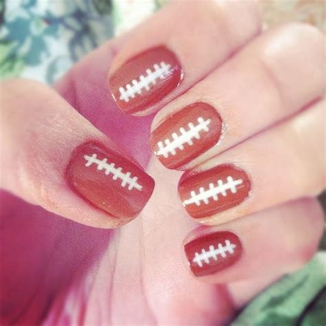 Football season! | Football nails, Hair and nails, Football nail art