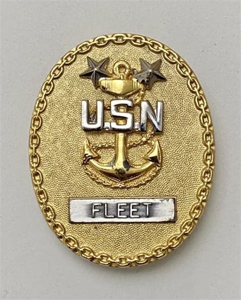 US NAVY FLEET Master Chief Petty Officer Full Size Badge Vanguard V-21-N $60.00 - PicClick