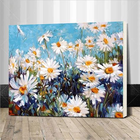 Hot Selling Framed Flower DIY Painting By Numbers Wall Art Canvas Oil Home Decor For Living Room ...