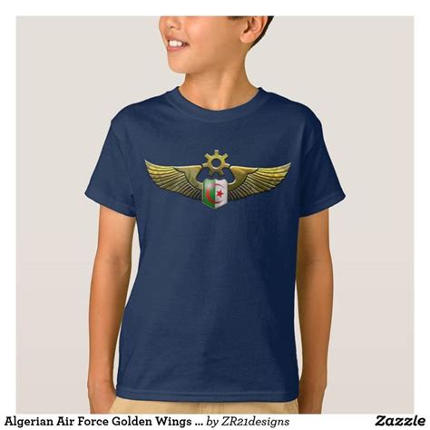 Algerian Air Force Golden Wings Logo T-Shirt | Zazzle in 2022 | Wings ...