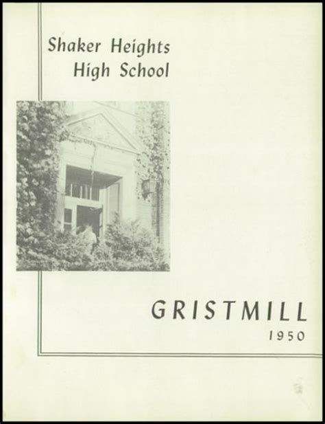 Explore 1950 Shaker Heights High School Yearbook, Shaker Heights OH - Classmates