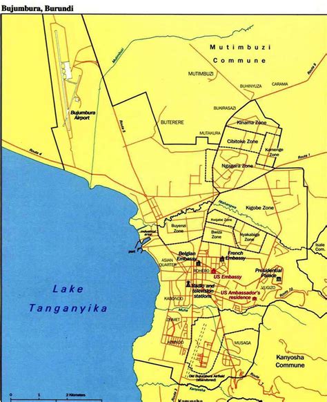 Mapas de Bujumbura - Burundi | MapasBlog