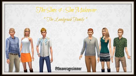 The Sims 4 | Makeovers | " The Landgraab Family " - YouTube