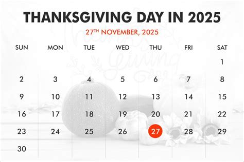 What Is The Date Of Thanksgiving In 2025 - Thia Elspeth