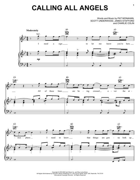 Calling All Angels | Sheet Music Direct