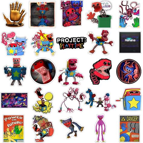 Boxy Boo 10/50pcs Project Playtime Stickers | Boxy Boo Plush