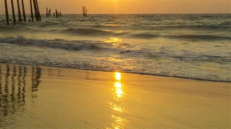 Sunset at Khao Phi beach, Phang Nga, Thailand. The sky changes the ...