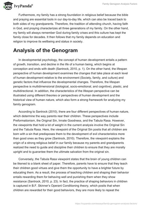 Family Genogram Analysis Factors - 1319 Words | Essay Example