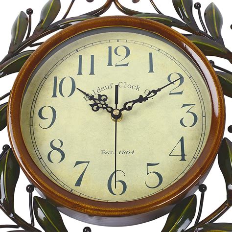 Soledi Vintage Wall Clock Classic Silent Non-ticking For Home ...