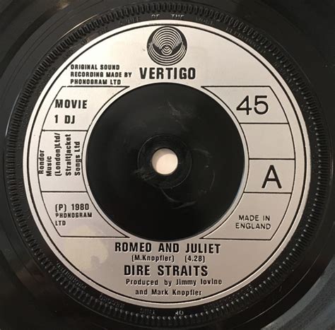 Dire Straits - Romeo And Juliet (1980, Vinyl) | Discogs