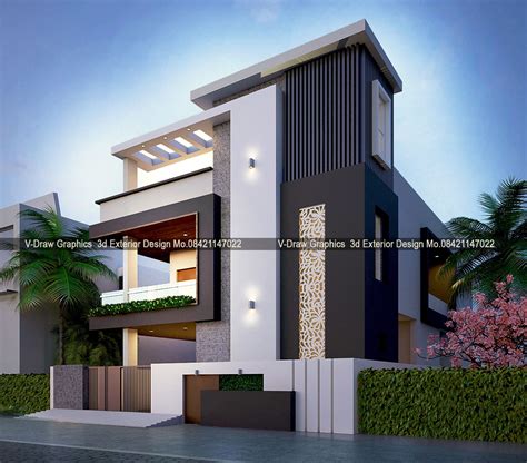 V-Draw Graphics 3D Design | Duplex house design, Small house elevation design, Residential ...