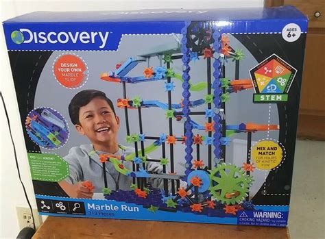 Discovery Kids Marble Run STEM design your own marble slide 313 Pieces ...