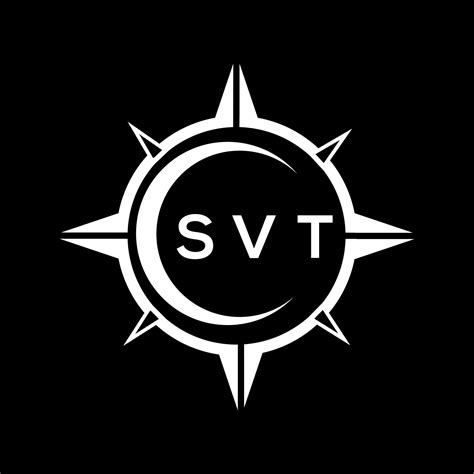 SVT abstract technology logo design on Black background. SVT creative initials letter logo ...