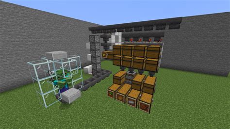 A simple item sorter design for a Zombie Spawner farm. Hope you like it =) : r/Minecraft